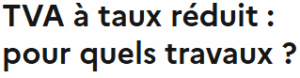TVA Réduite